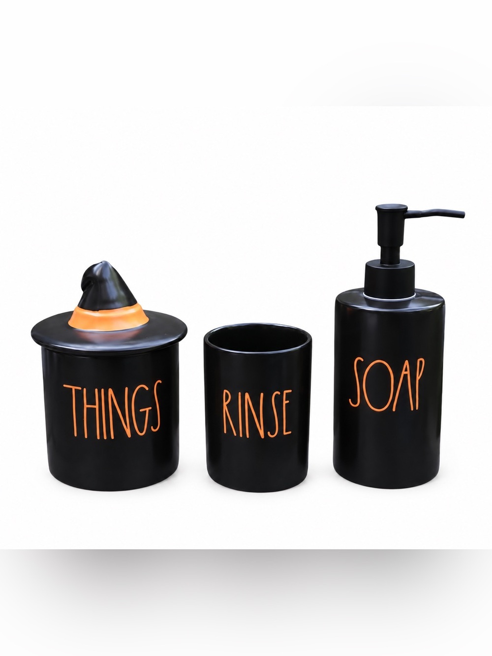 New Rae Dunn Halloween bathroom set
